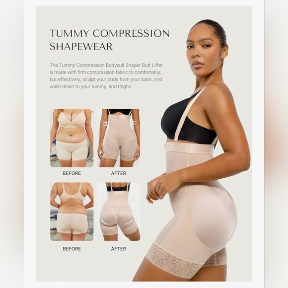 SHAPELLX BOOT-YEAH AirSlim Firm Tummy Compression Shaping Short  #889 - Picture 7 of 11